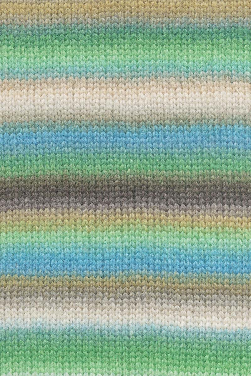 Lang Yarns Cloud Yarn, 260m / 100g – Green/Turquoise/Brass (0016), yarn texture