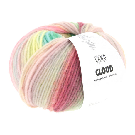 Lang Yarns Cloud Yarn, 260m / 100g – Yellow/Green/Turquoise/Pink (0029)