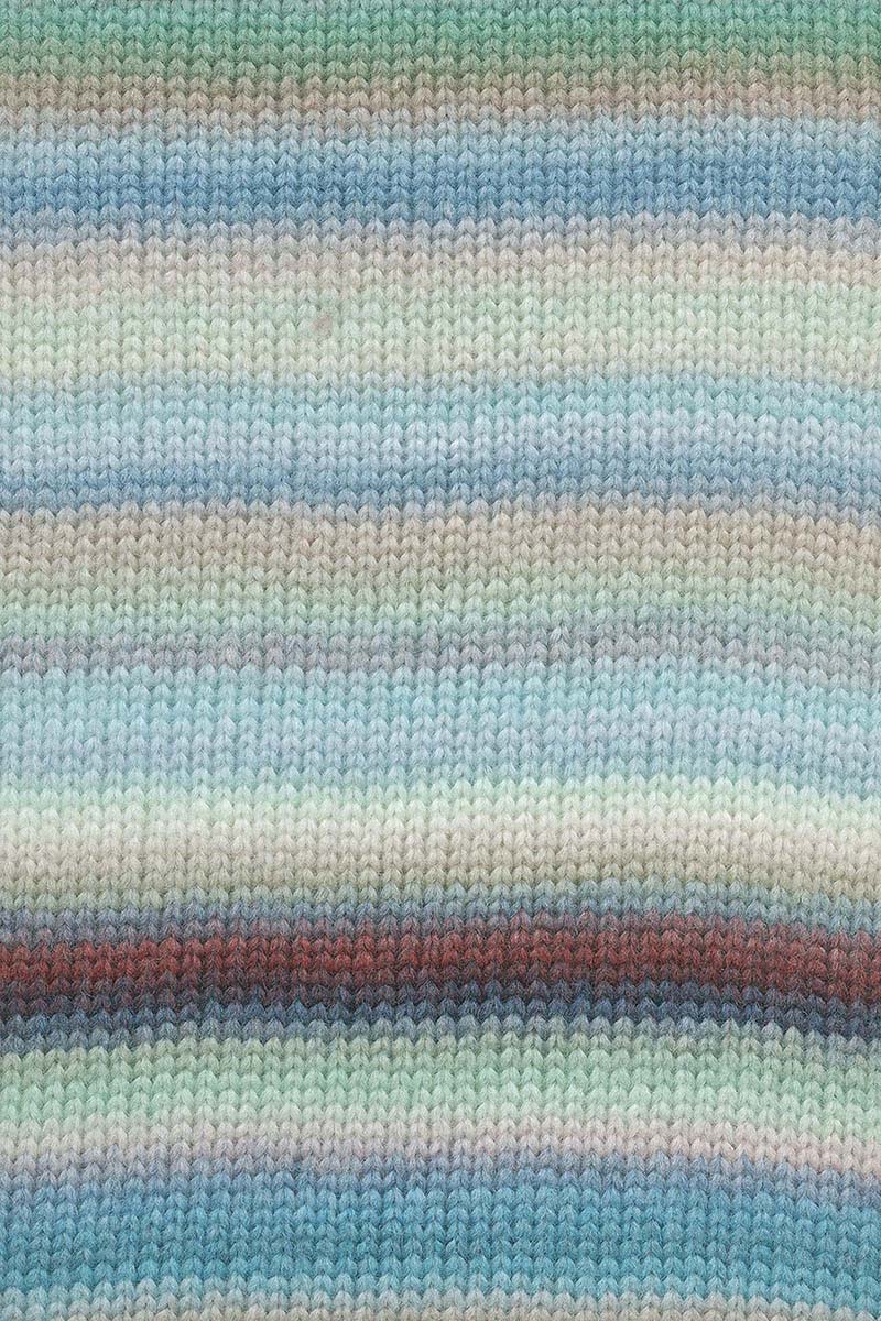 Lang Yarns Cloud Yarn, 260m / 100g – Mint/Turquoise/Brown/Ice Blue (0033), yarn texture