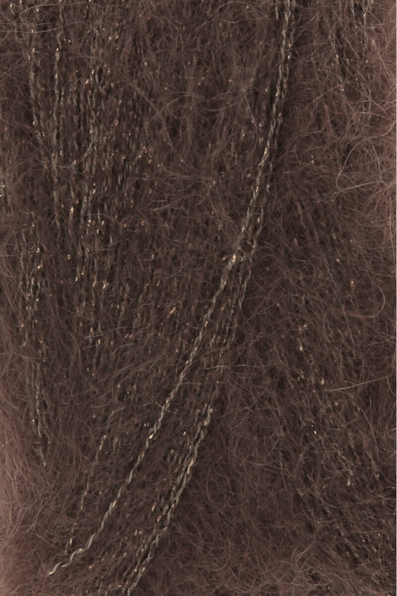 Lang Yarns Lace Lamé – 25g / 310m – Chocolate (0067) – detail