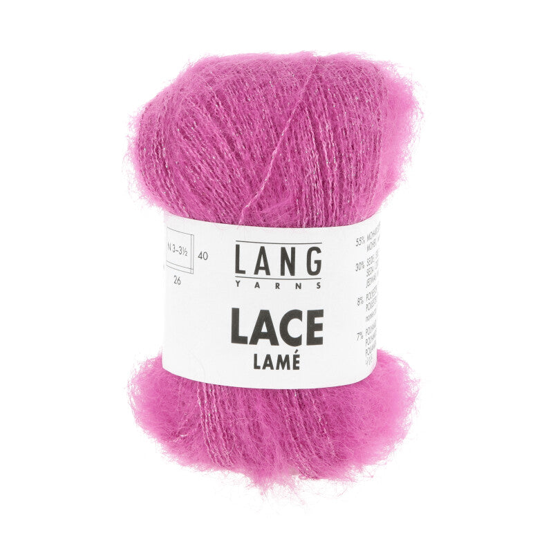 Lang Yarns Lace Lamé – 25g / 310m – Pink (0085)