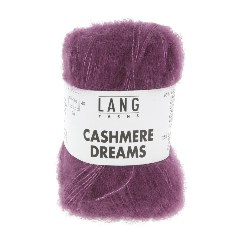 Lang Yarns Cashmere Dreams Yarn, 290m / 25g – Eggplant (0080)
