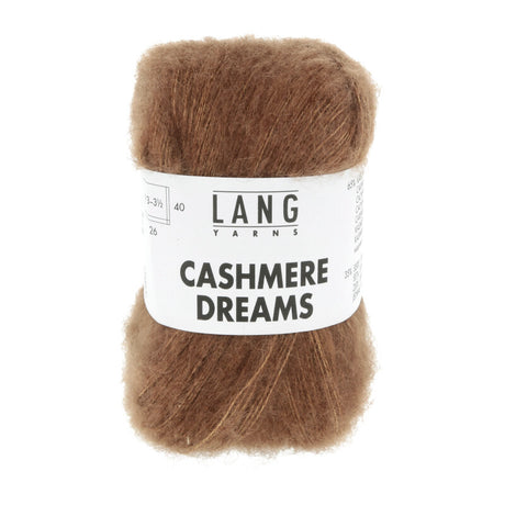 Lang Yarns Cashmere Dreams Yarn, 290m / 25g – Brown (0168)