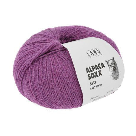 Lang Yarns Alpaca Soxx 6-ply Yarn, 390m / 150g – Pink Mélange (0065)