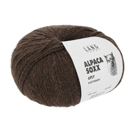 Lang Yarns Alpaca Soxx 6-ply Yarn, 390m / 150g – Brown (0067)