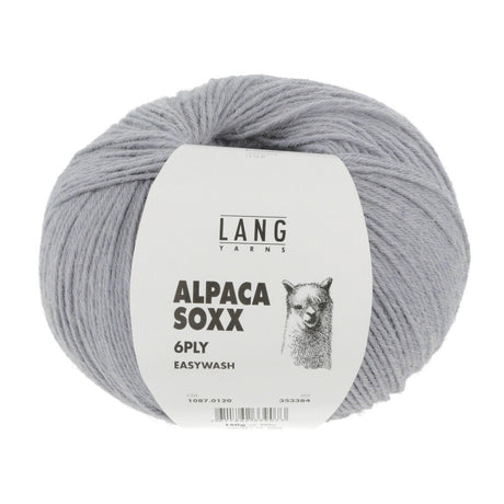 Lang Yarns Alpaca Soxx 6-ply Yarn, 390m / 150g – Light Blue Mélange (0120)