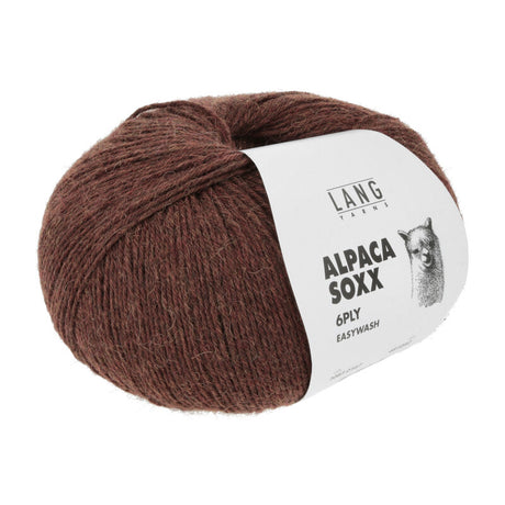Lang Yarns Alpaca Soxx 6-ply Yarn, 390m / 150g – Cinnamon Mélange (0167)