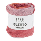 Lang Yarns Quattro Dégradé – 100g / 240m – Fuchsia/Red/Rose (0002)