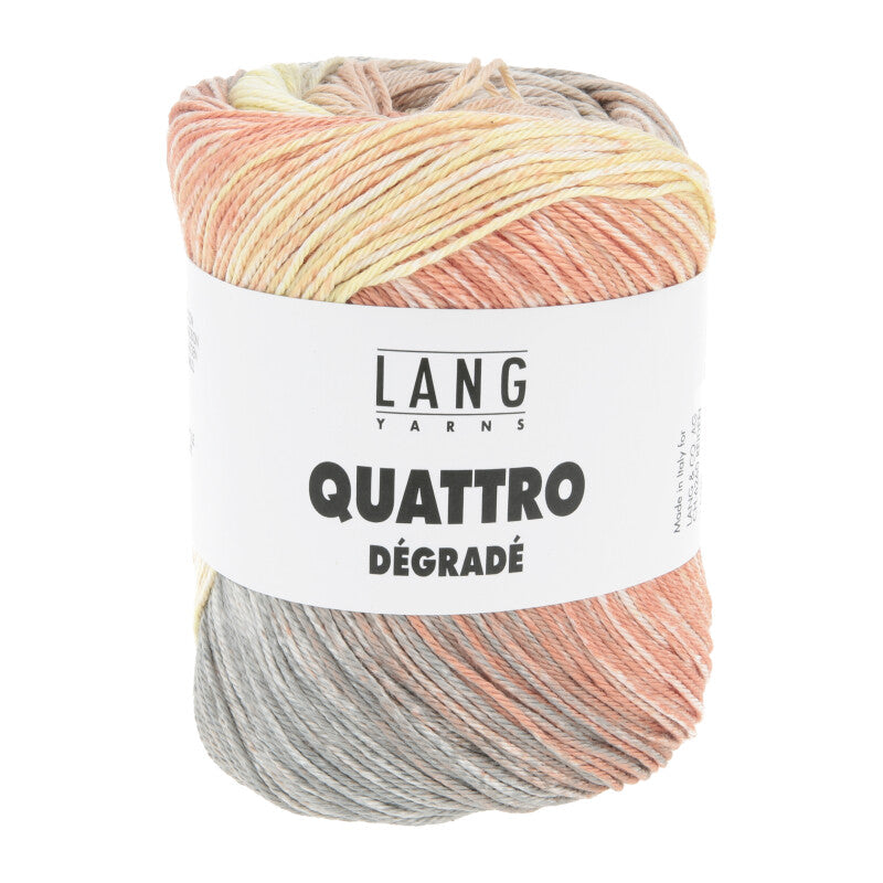 Lang Yarns Quattro Dégradé – 100g / 240m – Yellow/Beige/Rust (0021)