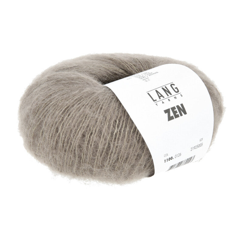 Lang Yarns Zen – 25g / 200m – Grey Brown (0126)