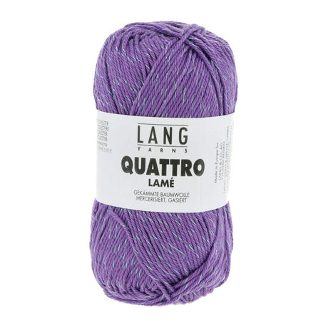 Lang Yarns Quattro Lamé – 50g / 120m – Middle Purple (0146)