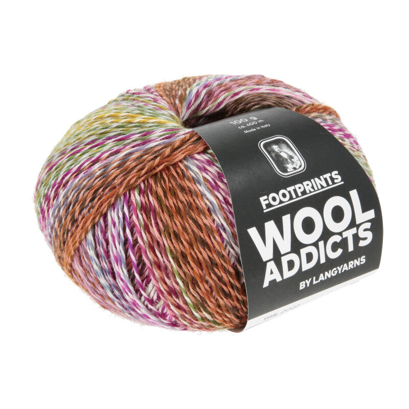 Lang Yarns Footprints – 100g / 400m – Pink/Copper/Moss (0022) – B view
