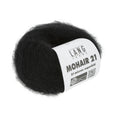 Lang Yarns Mohair 21 Yarn, 375m / 25g – Black (0004)