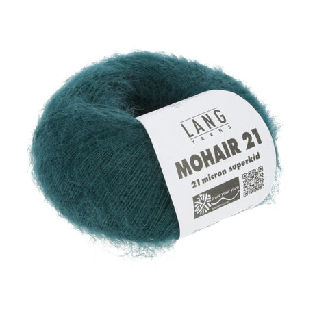 Lang Yarns Mohair 21 Yarn, 375m / 25g – Dark Green (0018)