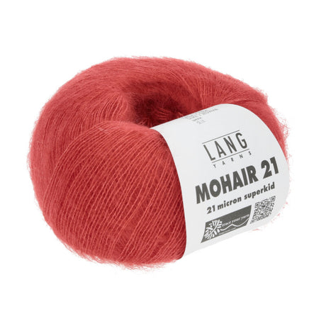Lang Yarns Mohair 21 Yarn, 375m / 25g – Red (0060)