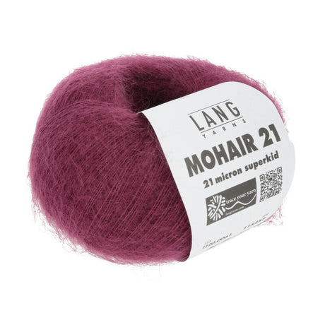 Lang Yarns Mohair 21 Yarn, 375m / 25g – Burgundy (0061)