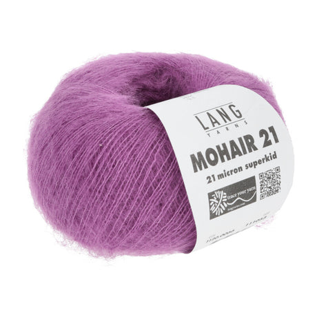 Lang Yarns Mohair 21 Yarn, 375m / 25g – Fuchsia (0066)