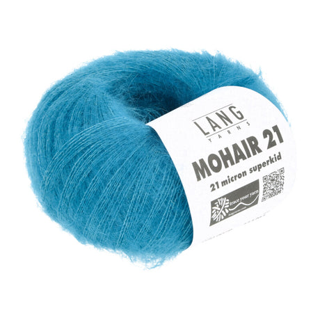 Lang Yarns Mohair 21 Yarn, 375m / 25g – Turquoise (0079)