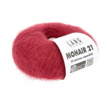 Lang Yarns Mohair 21 Yarn, 375m / 25g – Fire Red (0160)