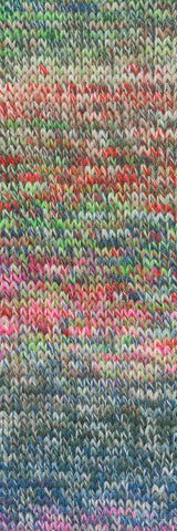 Lang Yarns Move 4-ply – 100g / 400m – Darkgreen/Neongreen/Pink/Petrol (0018) – detail