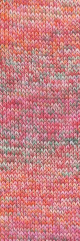 Lang Yarns Move 4-ply – 100g / 400m – Pink/Bourdeaux/Rose/Green (0019) – detail