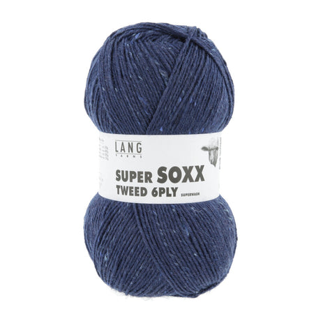 Lang Yarns Super Soxx Tweed 6-ply – 150g / 410m – Blue (0006)