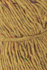 Lang Yarns Donegal Tweed+ Yarn, 105m / 50g – Yellow (0014), yarn texture