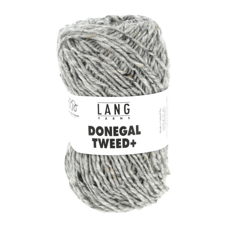 Lang Yarns Donegal Tweed+ Yarn, 105m / 50g – Light Grey (0023)