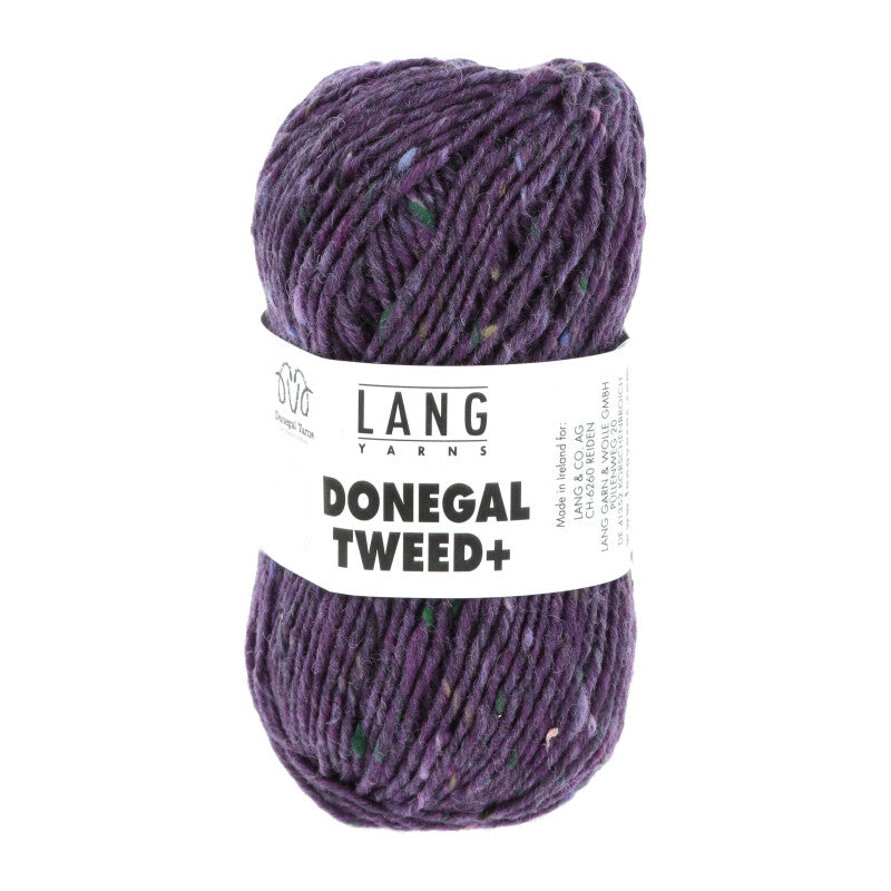 Lang Yarns Donegal Tweed+ Yarn, 105m / 50g – Purple (0090)