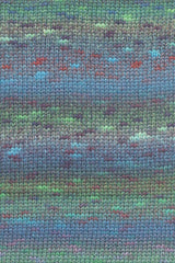 Lang Yarns Magnolia – 100g / 250m – Turquoise/Red/Green (0003) – detail