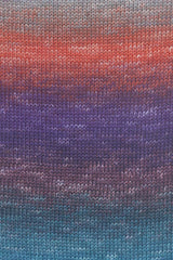 Lang Yarns Move 6-ply – 100g / 270m – Bordeaux/Petrol/Violet (0007) – detail