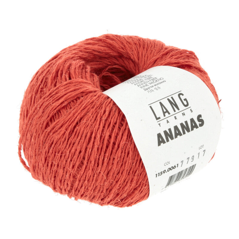 Lang Yarns Ananas yarn, Tomato, colour 0061, ball photograph