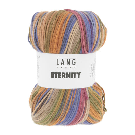 Lang Yarns Eternity – 100g / 340m – Orange/Olive/Periwinkle/Rust (0003)