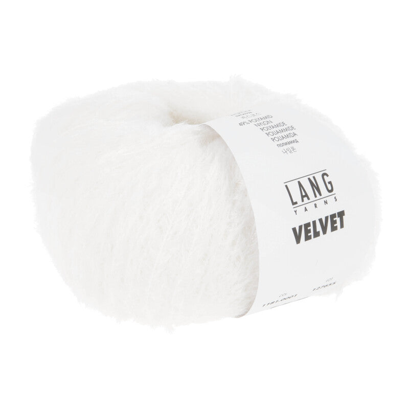 Lang Yarns Velvet – 50g / 170m – White (0001)