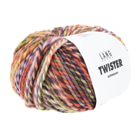 Lang Yarns Twister – 100g / 100m – Orange/Aubergine/Corn (0004)
