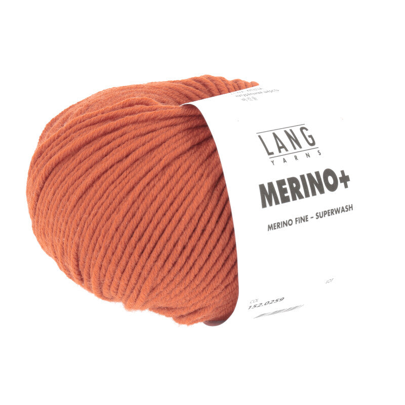 Lang Yarns Merino+ – 50g / 90m – Tangarine (0259)