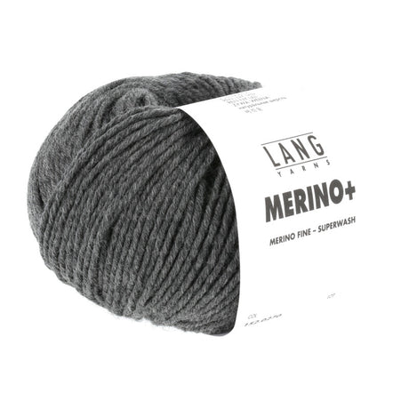 Lang Yarns Merino+ – 50g / 90m – Dark Grey Mélange (0270)