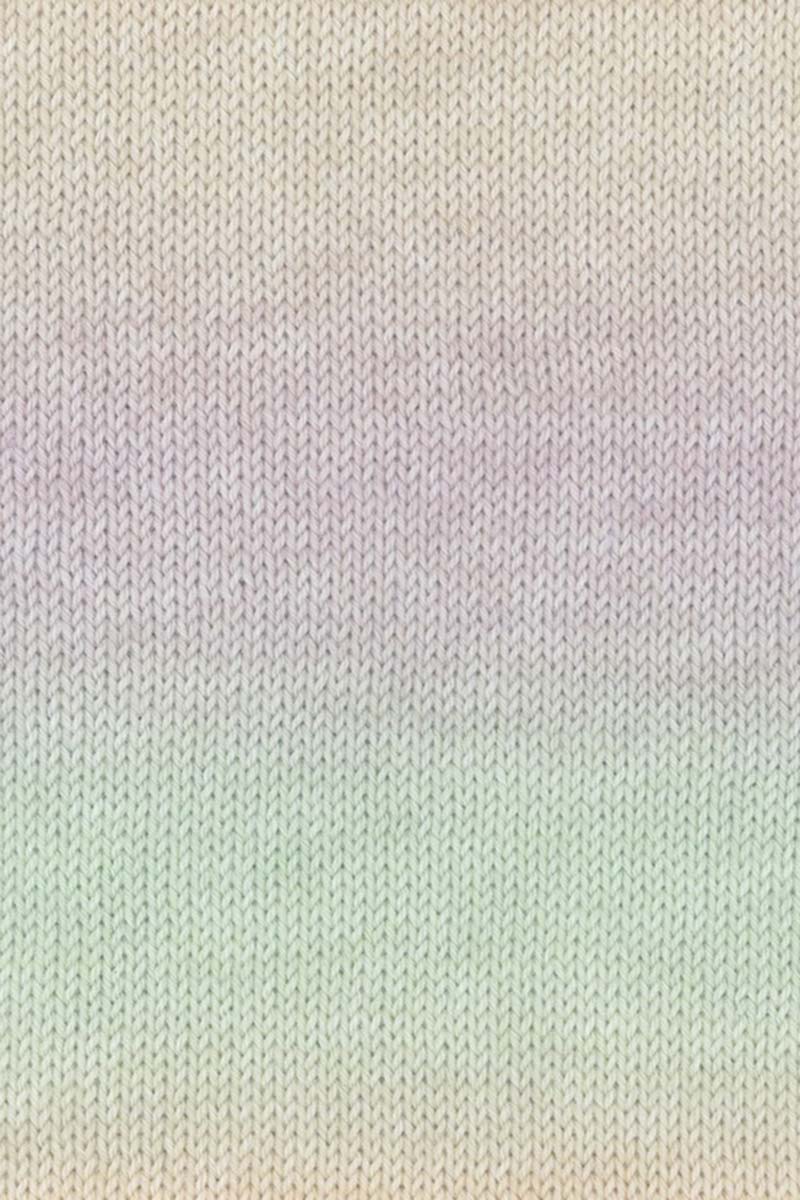 Lang Yarns Merino 200 Bébé Color Yarn, 203m / 50g – Multicolour Green/Salmon/Lilac (0355), yarn texture