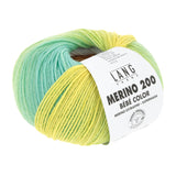 Lang Yarns Merino 200 Bébé Color Yarn, 203m / 50g – Rust/Mint (0552)