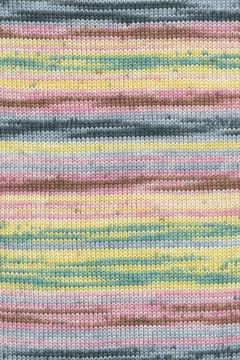 Lang Yarns Merino 200 Bébé Color Yarn, 203m / 50g – Mauve/Jeans/Baby Yellow (0605), yarn texture