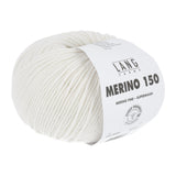 Lang Yarns Merino 150 Yarn, 150m / 50g – White (0001)