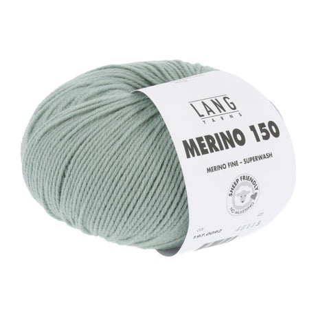 Lang Yarns Merino 150 Yarn, 150m / 50g – Light Sage (0092)