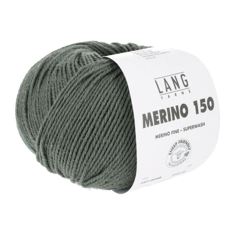 Lang Yarns Merino 150 Yarn, 150m / 50g – Olive (0098)