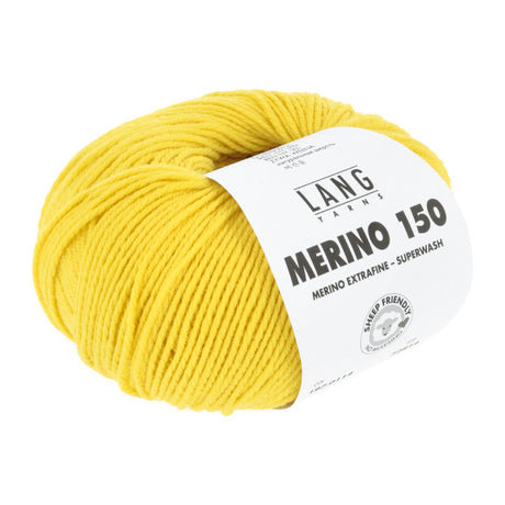 Lang Yarns Merino 150 Yarn, 150m / 50g – Lemon (0114)