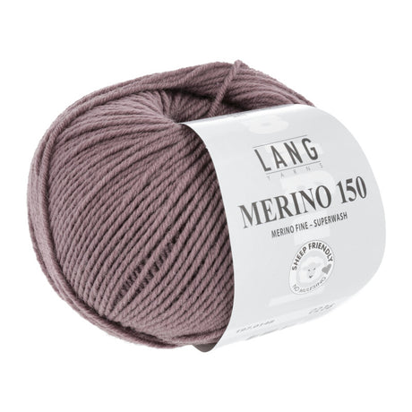 Lang Yarns Merino 150 Yarn, 150m / 50g – Dark Dusky Pink (0148)