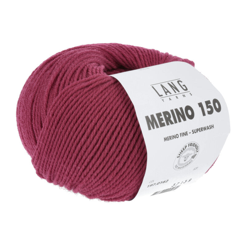 Lang Yarns Merino 150 Yarn, 150m / 50g – Burgundy (0162)