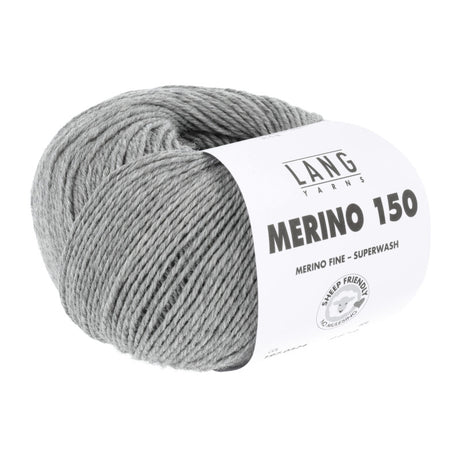 Lang Yarns Merino 150 Yarn, 150m / 50g – Grey / Mélange (0324)