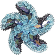 Beadwork kit for creating broоch Crystal Art Star of sea 