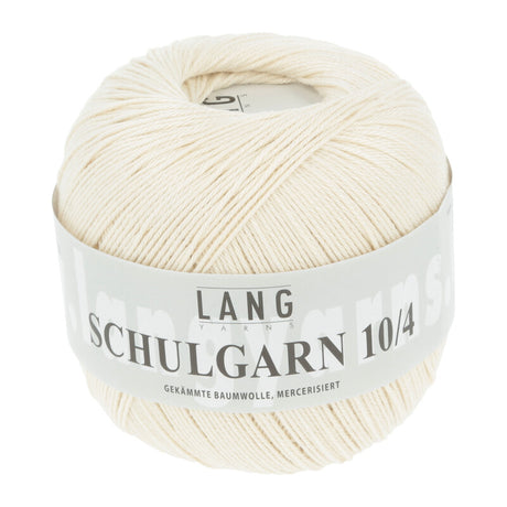 Lang Yarns Schulgarn 10/4 – 100% cotton yarn, 50g/160m – Egg White (0002)