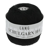 Lang Yarns Schulgarn 10/4 – 100% cotton yarn, 50g/160m – Black (0004)